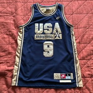 Michael Jordan Dream Team Jersey (Navy, Size Large)